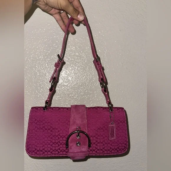 Coach | Bags | Coach Soho Vintage Pink Signature Jacquard
